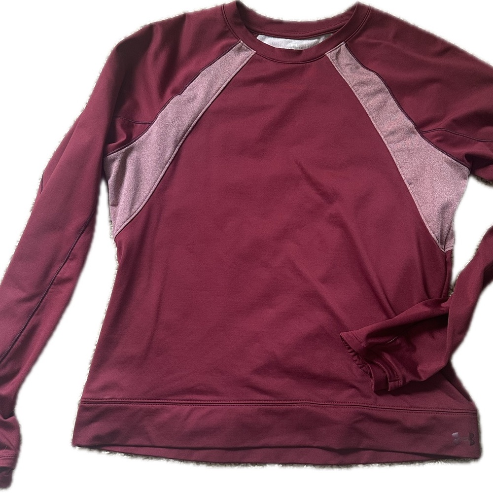 Under Armour Women's Maroon and Light Pink Sweatshirt